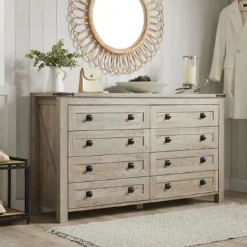 RedLemon Rustic 8-Drawer Dresser for Charming Storage