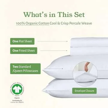 Organic Cotton Queen Size Sheets - Crisp & Durable