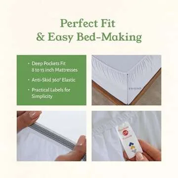 Organic Cotton Queen Size Sheets - Crisp & Durable