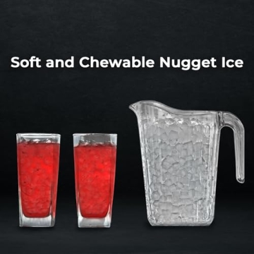 Deco Chef Self Dispensing Nugget Ice Maker Countertop, 46LB Per Day Automatic Chewable Ice, 1.8LB Per Hour, Additional 2-Year CPS Protection Plan Included