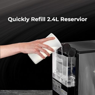 Deco Chef Self Dispensing Nugget Ice Maker Countertop, 46LB Per Day Automatic Chewable Ice, 1.8LB Per Hour, Additional 2-Year CPS Protection Plan Included