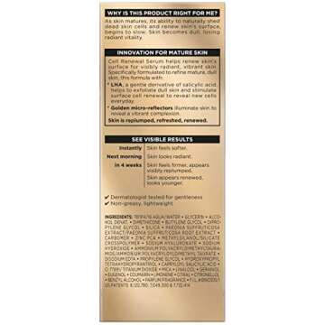 L'Oreal Paris Skincare Age Perfect Cell Renewal Golden Face Anti-Aging Serum, 1 Ounce