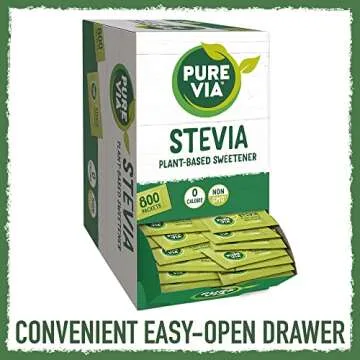 Pure Via Stevia Sweetener - Natural 800 Packets