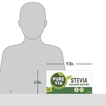 Pure Via Stevia Sweetener - Natural 800 Packets