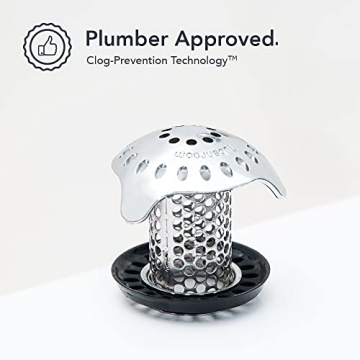 TubShroom Ultra Hair Catcher Stainless Steel Drain Protector