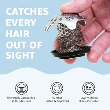 TubShroom Ultra Hair Catcher Stainless Steel Drain Protector