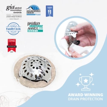 TubShroom Ultra Hair Catcher Stainless Steel Drain Protector
