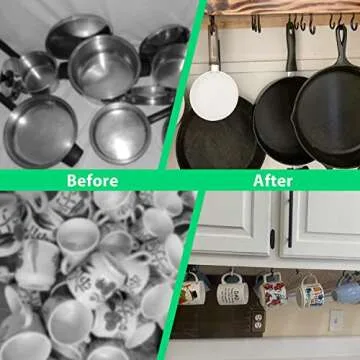 Etoolia Ceiling Hooks - 20 Heavy Duty Vinyl Hooks for Home