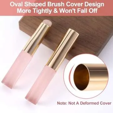 Mxxipp 2pcs Silicone Lip Brush, Portable Round Head Lip Brushes Applicator with Cover, Reusable Makeup Brush Beauty Tool for Lipstick Lip Gloss Balm Mask Concealer Eyeshadow Manicure- Pink