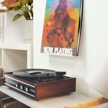 ChooKaChoo Now Playing Vinyl Wall Holder, Vinyl Record Stand Wall Mount, Strong Material and Structure, Easy to Install, White (White)