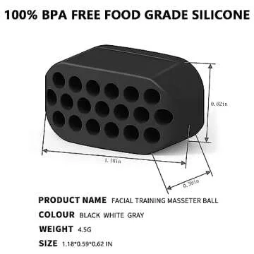 FGVOPJM Jawline Exerciser for Man and Woman 3 Resistance Levels (6 pcs) BPA Free Silicone Jaw Exerciser Gum Tablets Jaw Trainer & Jaw Exerciser Shaper for Beginner, Intermediate & Advanced Users