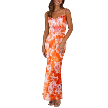 PRETTYGARDEN Floral Mesh Bodycon Dress - Adjustable & Backless