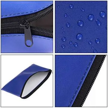 Zipper Bank Bags 4 Pack Colorful PU Leather Cash Pouches