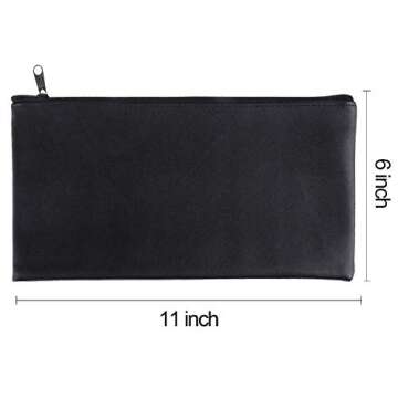 Zipper Bank Bags 4 Pack Colorful PU Leather Cash Pouches