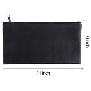 Zipper Bank Bags 4 Pack Colorful PU Leather Cash Pouches