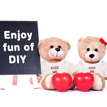 Soft Sublimation Blank Bear Shirts - Set of 18 for Dolls