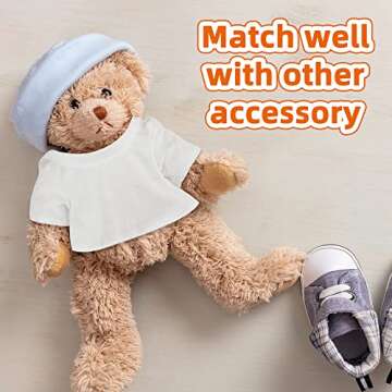 Soft Sublimation Blank Bear Shirts - Set of 18 for Dolls