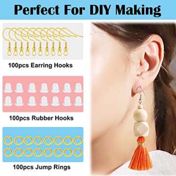 Hypoallergenic Earring Hooks Kit - 300 PCS for Jewelry Making
