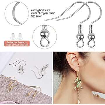 Hypoallergenic Earring Hooks Kit - 300 PCS for Jewelry Making