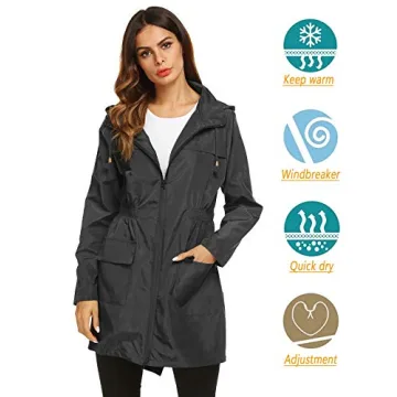 Waterproof Lightweight Rain Jacket for Women
