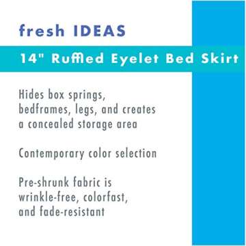 FRESH IDEAS Ruffled Eyelet Bed Skirt for Full Beds