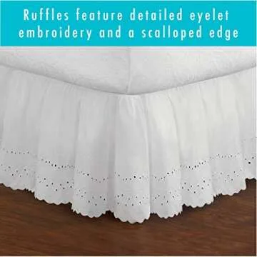 FRESH IDEAS Ruffled Eyelet Bed Skirt for Full Beds