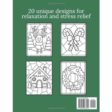 Stained Glass Christmas Coloring Book: An Adult Coloring Book for Relaxation and Stress Relief (Stai...