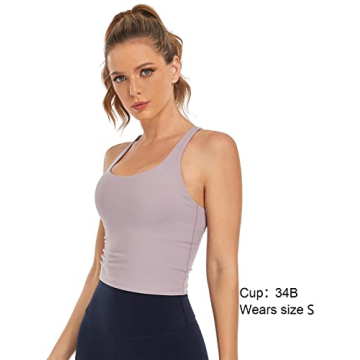 HeyNuts Longline Zeal Sports Bra Tank Top for Women