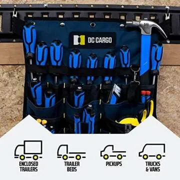 DC Cargo - Indoor E Track Tie Down Rail Kit 8' (4 Pack) for Garages, Vans, Trailers, Motorcycle Tie Downs, ATV Mountings - Powder-Coat Black - Secure Cargo & Heavy Loads Up to 2,000 lbs