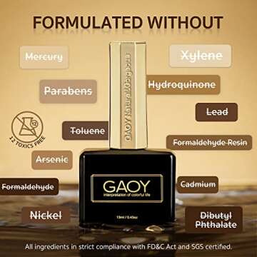 GAOY Glitter Gel Nail Polish, Light Pink Glitter Gel Polish, 13ml Sparkle Diamond Color 1122 for Nail Art, Nail Lamp Needed