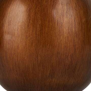 Amazon Brand – Stone & Beam Modern Bedroom Table Desk Lamp With Light Bulb - 8 x 8 x 20.5 Inches, Wood Grain