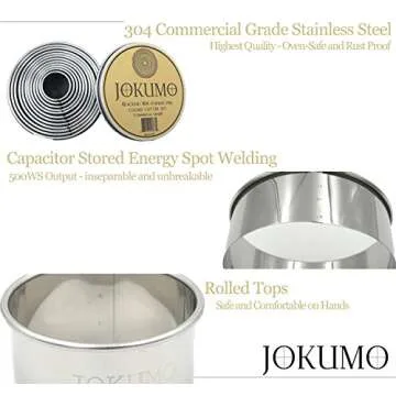 JOKUMO Round Cookie Cutter Set - 12 Heavy Duty Cutters