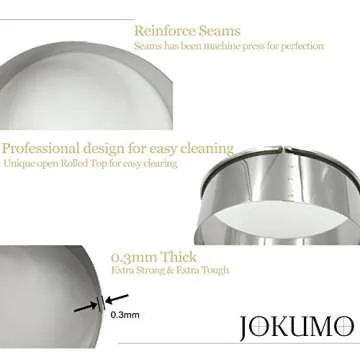 JOKUMO Round Cookie Cutter Set - 12 Heavy Duty Cutters