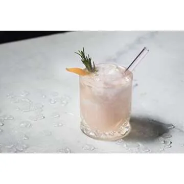 ToMA Glass Straws | Set of 25 | 6" x 9mm | Reusable Straws | Drinking Straws | Cocktail Straws | for Cocktails | Designed in the USA | Straw Cleaner Brush Included, Mixed Earth Tone Colors