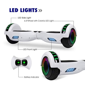 UNI-SUN 6.5" Hoverboard for Kids with Bluetooth and Lights