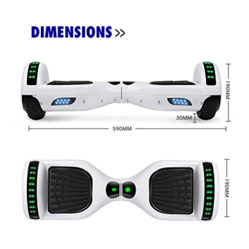 UNI-SUN 6.5" Hoverboard for Kids with Bluetooth and Lights