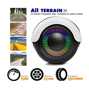 UNI-SUN 6.5" Hoverboard for Kids with Bluetooth and Lights