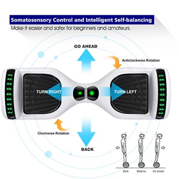 UNI-SUN 6.5" Hoverboard for Kids with Bluetooth and Lights
