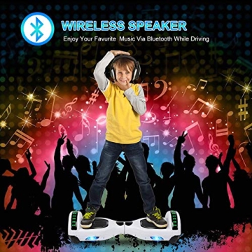UNI-SUN 6.5" Hoverboard for Kids with Bluetooth and Lights