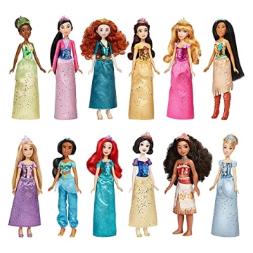 Disney Princess Royal Collection, 12 Royal Shimmer Fashion Dolls with Skirts and Accessories, Toy fo...
