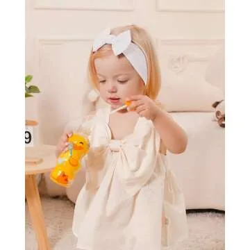 jollybows 12pcs Baby Nylon Headbands With Bow Elastic Hairband For Girls Newborn Infant Toddlers Kids Hair Accessories