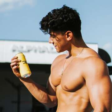 3D Energy Alphaland | Sugar Free Energy Drink | Pre Workout Energy | 200mg Caffeine with Taurine and L-Carnitine | 16 Fluid Ounce | 12 Pack | Yellow