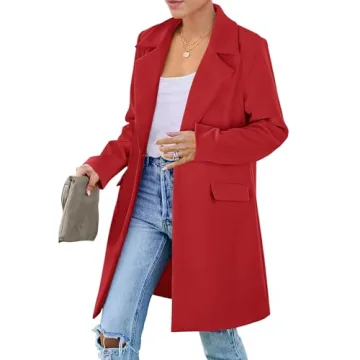 PRETTYGARDEN 2024 Fall Long Blazer Jacket for Women - Stylish & Versatile