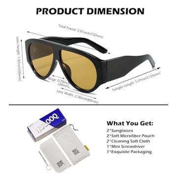 NULOOQ Retro Aviator Sunglasses - Timeless Style for All