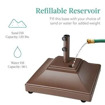 Best Fillable Mobile Umbrella Base for Patios and Pools
