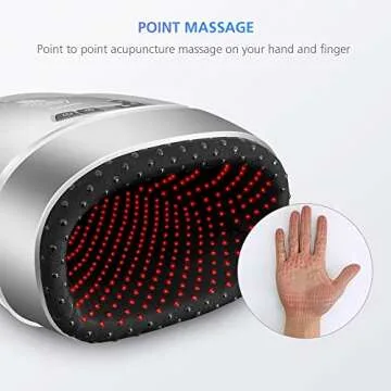 COMFIER Hand Massager with Heat - Cordless Electric Hand Massager with Compression for Arthritis and Carpal Tunnel,3 Modes/3 Levels Pressure Point, Electric Finger Wrist Massager,Gifts for Women Men
