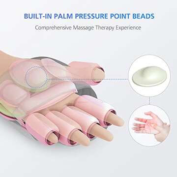 COMFIER Hand Massager with Heat - Cordless Electric Hand Massager with Compression for Arthritis and Carpal Tunnel,3 Modes/3 Levels Pressure Point, Electric Finger Wrist Massager,Gifts for Women Men