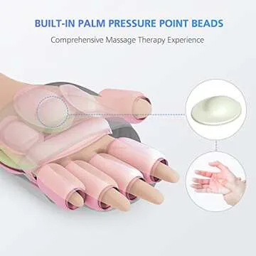 COMFIER Hand Massager with Heat - Cordless Electric Hand Massager with Compression for Arthritis and Carpal Tunnel,3 Modes/3 Levels Pressure Point, Electric Finger Wrist Massager,Gifts for Women Men