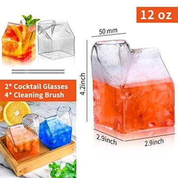 SuproBarware Milk Box Cocktail Glasses Set of 2