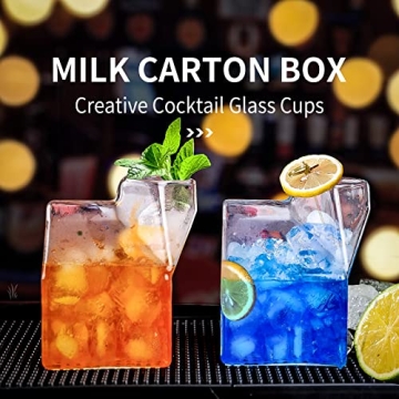 SuproBarware Milk Box Cocktail Glasses Set of 2